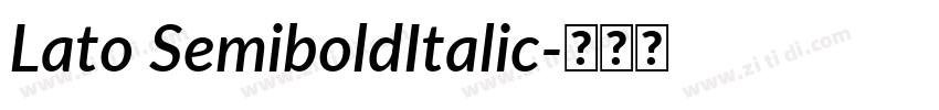 Lato SemiboldItalic字体转换